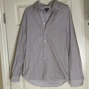 Slim geo print dress shirt